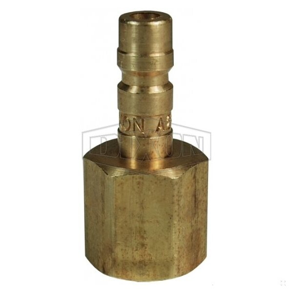 Dixon A Series Quick Connect Plug, 1/4-18 Nominal, Quick Connect Plug x FNPT, 500 psi Pressure, Brass, Dom A2F2-B - main